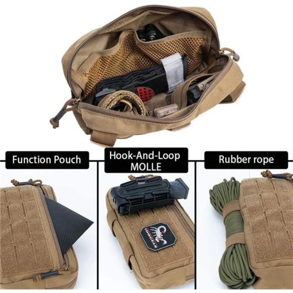 MOLLE Pouch Admin Dump Tactical Pouches Sub Abdominal Drop Carrying Kit EDC Bag - Picture 3 of 6